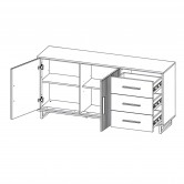 Комод 2Д3Ш Стелла (правий)