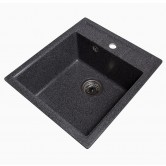 Купити Мийка Solid БРИЗ 460х515 чорний (з отвором під змішувач) штучний камінь - Solid у Вінниці