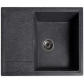 Купити Мийка Solid ОПТІМА 650х510 чорний  (без отвору під змішувач) штучний камінь - Solid в Херсоні