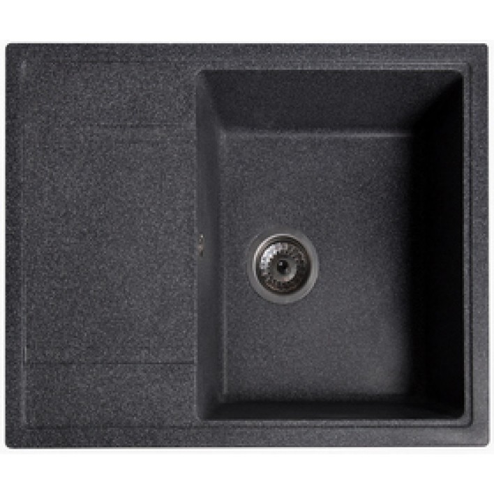 Купити Мийка Solid ОПТІМА 650х510 чорний  (без отвору під змішувач) штучний камінь - Solid в Дніпрі