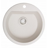 Купить Мойка Solid РАУНД D510 белый  (с отверстием под смеситель) искусственный камень  - Solid в Виннице