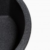 Купити Мийка Solid РАУНД D510 чорний (з отвором під змішувач) штучний камінь - Solid в Дніпрі