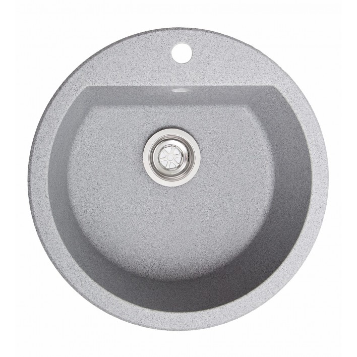 Мойка Solid РАУНД D510 серый (с отверстием под смеситель) искусственный камень 
