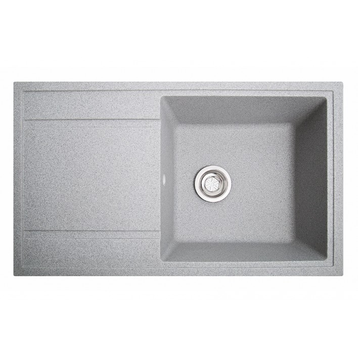 Купить Мойка Solid ТОТАЛ 860х510 серый (без отверстия под смеситель) искусственный камень  - Solid в Херсоне