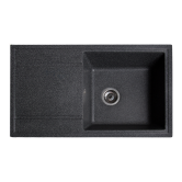 Мийка Solid ТОТАЛ 860х510 чорний (без отвору під змішувач) штучний камінь