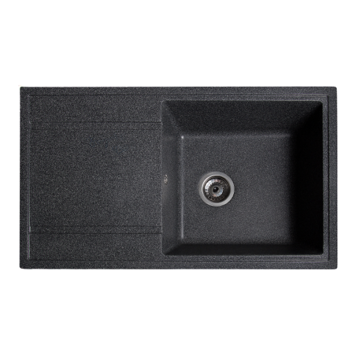 Купить Мойка Solid ТОТАЛ 860х510 черный (без отверстия под смеситель) искусственный камень  - Solid в Измаиле
