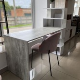  Стол письменный ST-0015 бетон;белый в наличии  с полками - фабрики Morelli от производителя по низкой цене