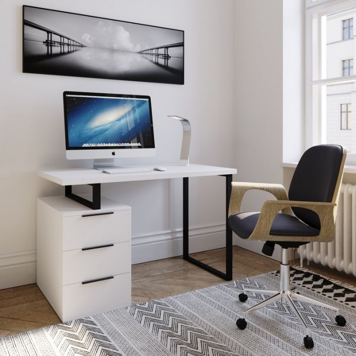 Купити Стіл письмовий MX-0003 білий для офісу та дому - Moreli 