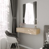 Купити Столик для макіяжу Т-226 бетон навісний для спальні - Moreli в Житомирі