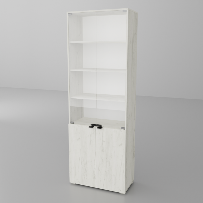  Книжный шкаф Симпл ШКС-700 (Дуб Крафт Белый) - Неман 