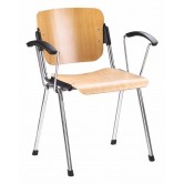 ERA arm wood chrome офисный стул Новый стиль