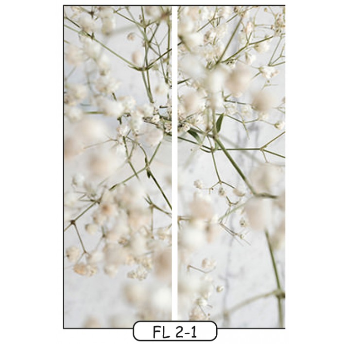 Фотодрук на 2 двері рис.FL-2-1 - Квіти