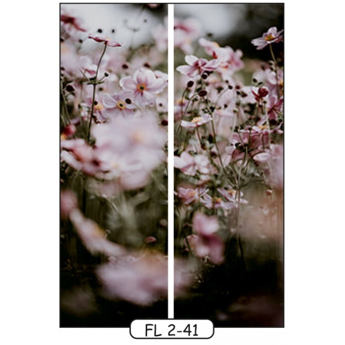 Фотодрук на 2 двері рис.FL-2-41 - Квіти