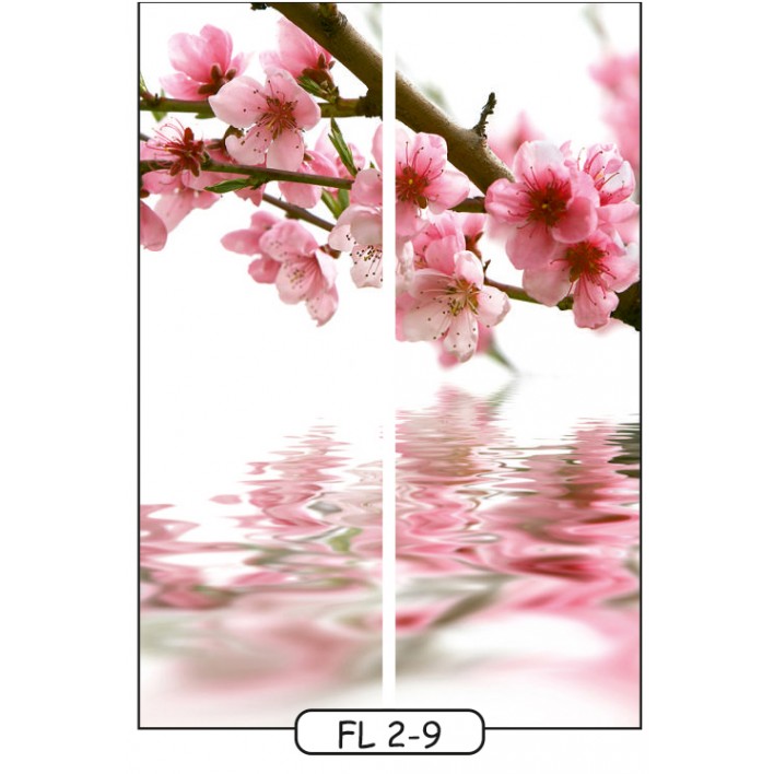 Фотодрук на 2 двері рис.FL-2-9 - Квіти