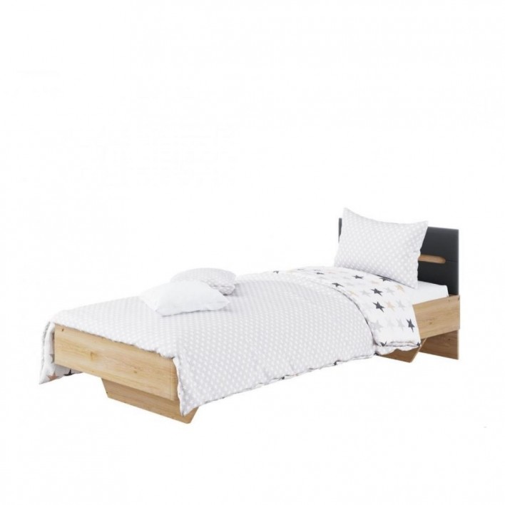  Купити Система Б'янко Ліжко 1 сп (дуб артізан\графіт) - Світ меблів 