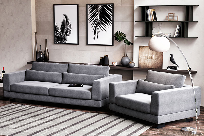 Как сочетать диван и кресло в гостиной?